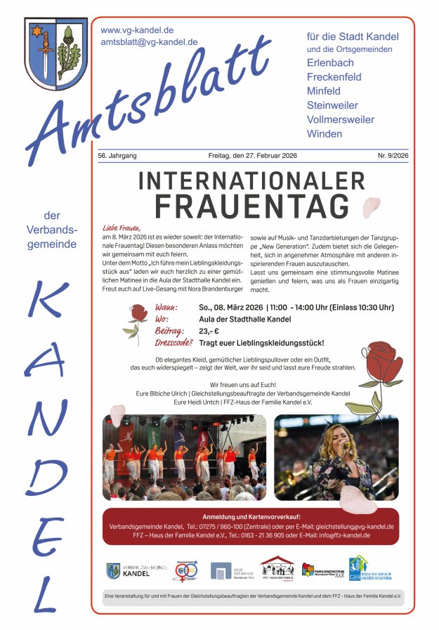 Amtsblatt VG Kandel Titelblatt 09/2026