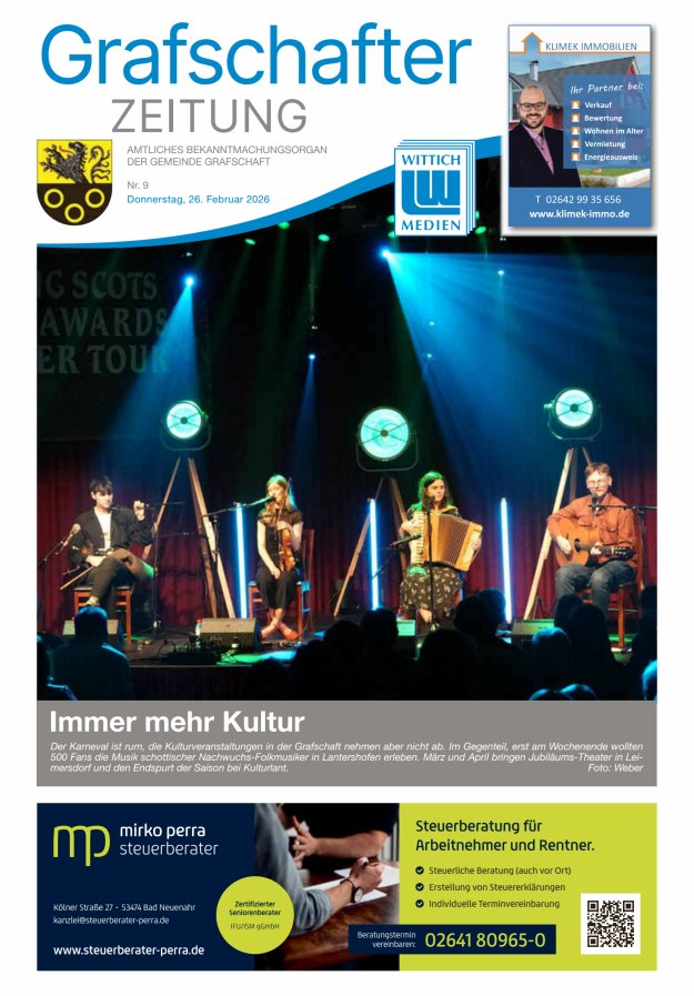 Grafschafter Zeitung Titelblatt 09/2026