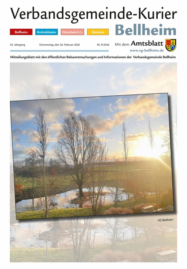 Verbandsgemeinde-Kurier Bellheim Titelblatt 09/2026