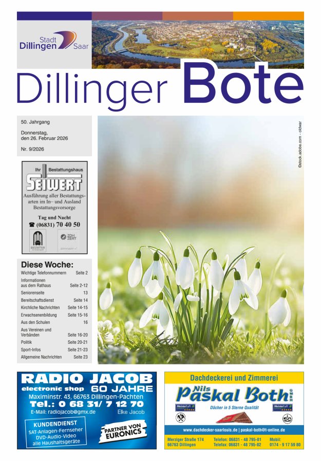 Dillinger Bote Titelblatt 09/2026