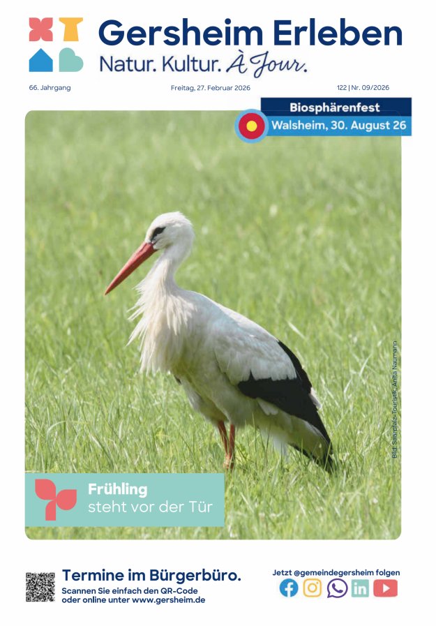 Bekanntmachungsblatt der Gemeinde Gersheim Titelblatt 09/2026