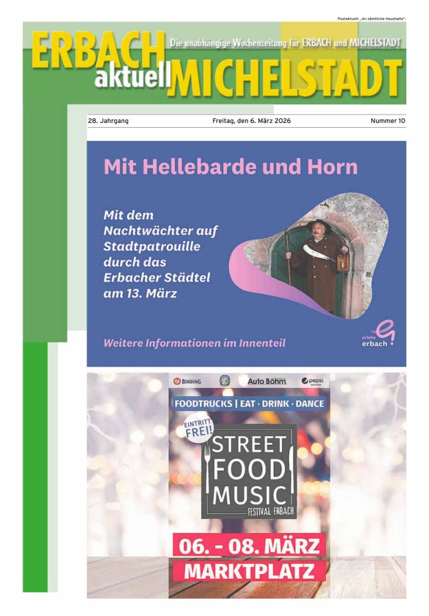 Erbach-Michelstadt aktuell Titelblatt 10/2026