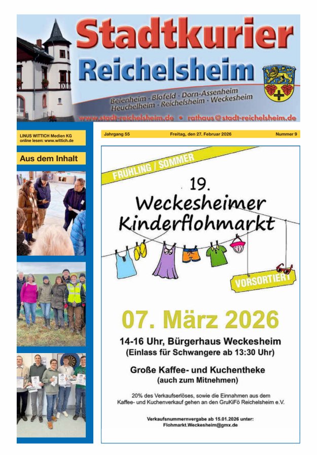 Stadtkurier Reichelsheim Titelblatt 09/2026