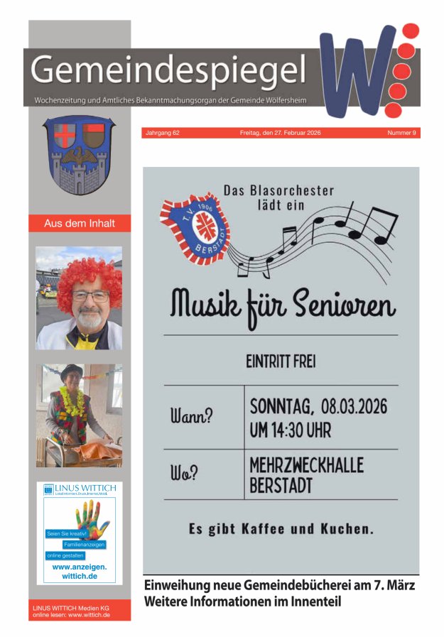 Der Gemeindespiegel Titelblatt 09/2026