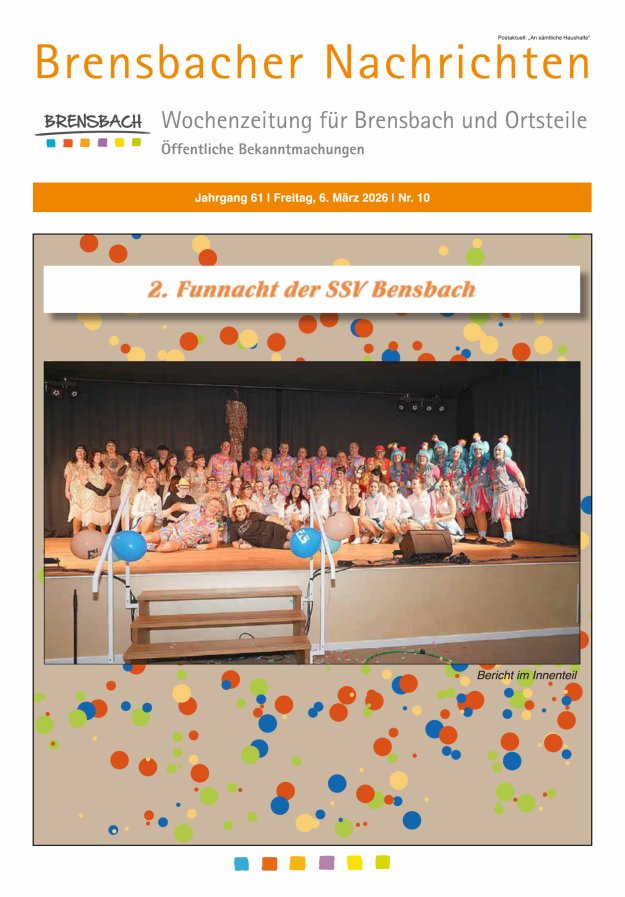 Brensbacher Nachrichten Titelblatt 10/2026