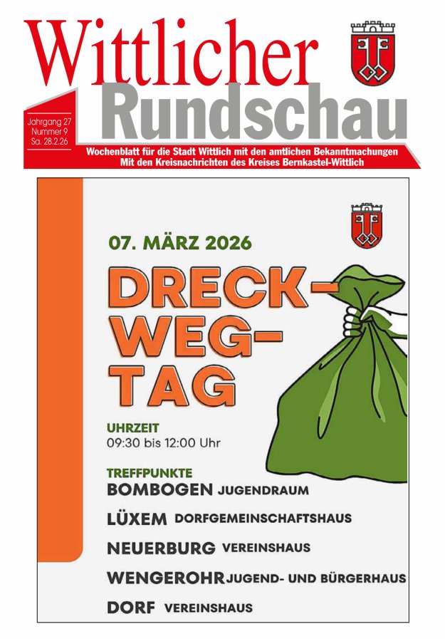 Wittlicher Rundschau Titelblatt 09/2026