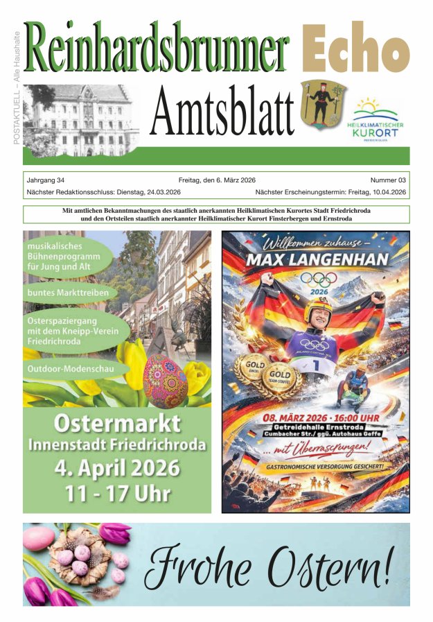 Reinhardsbrunner Echo Titelblatt 03/2026