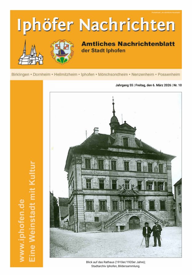 Iphöfer Nachrichten Titelblatt 10/2026