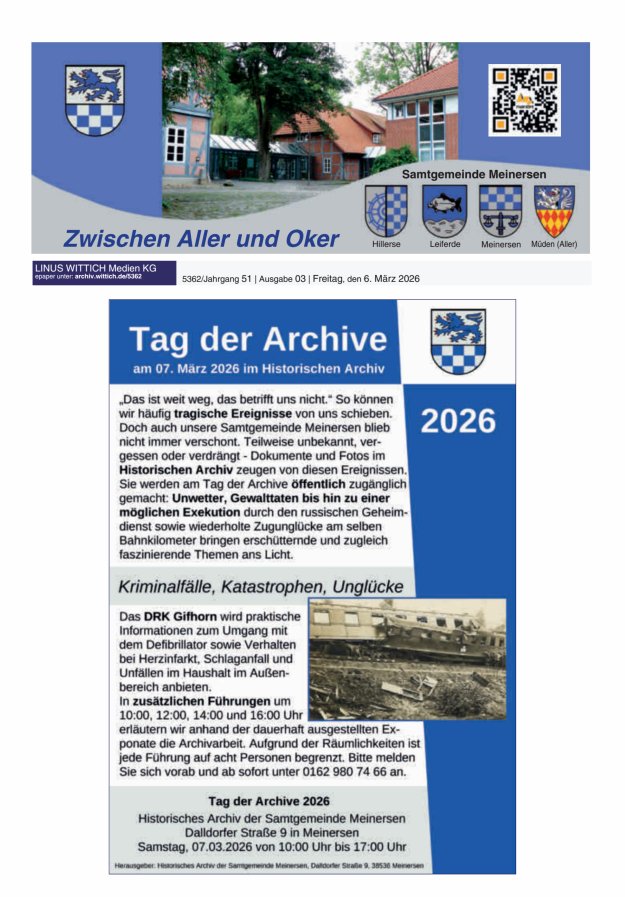 Zwischen Aller und Oker Titelblatt 03/2026