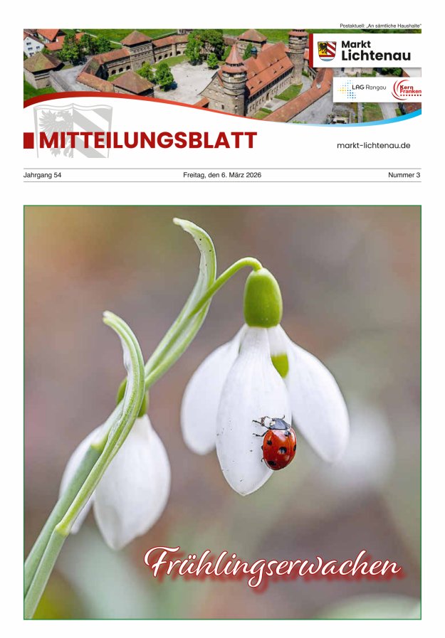 Markt Lichtenau in Bayern Titelblatt 03/2026