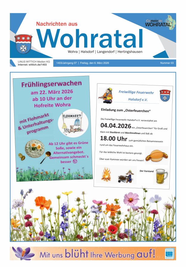 Nachrichten aus Wohratal Titelblatt 03/2026