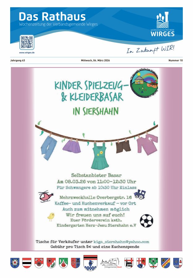 Das Rathaus - Informationen für die Bürger in der VG Wirges Titelblatt 10/2026