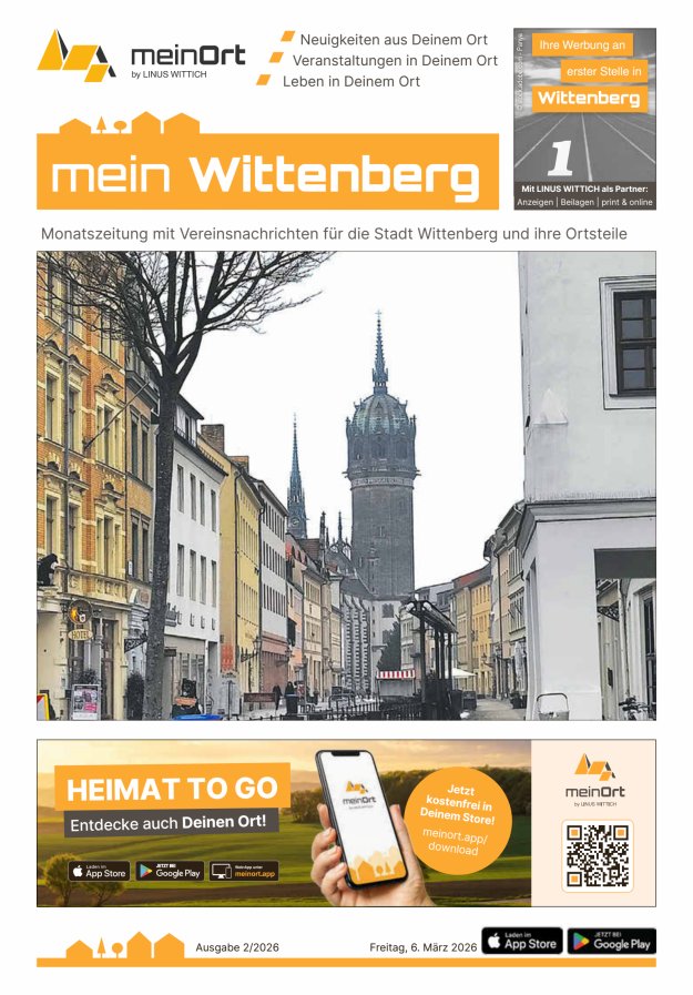 MB Wittenberg/meinWittenberg Titelblatt 02/2026