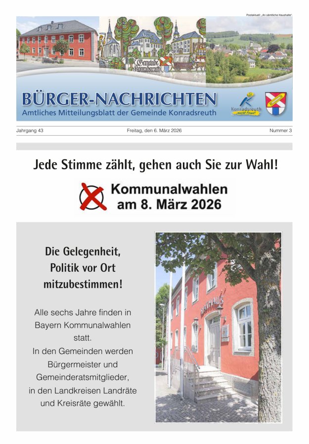 Bürger-Nachrichten Titelblatt 03/2026