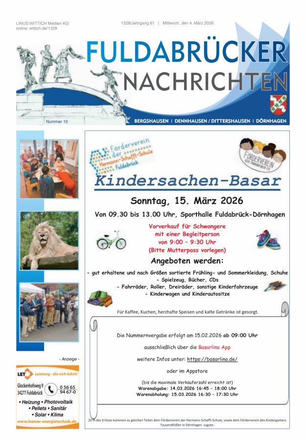 Fuldabrücker Nachrichten Titelblatt 10/2026