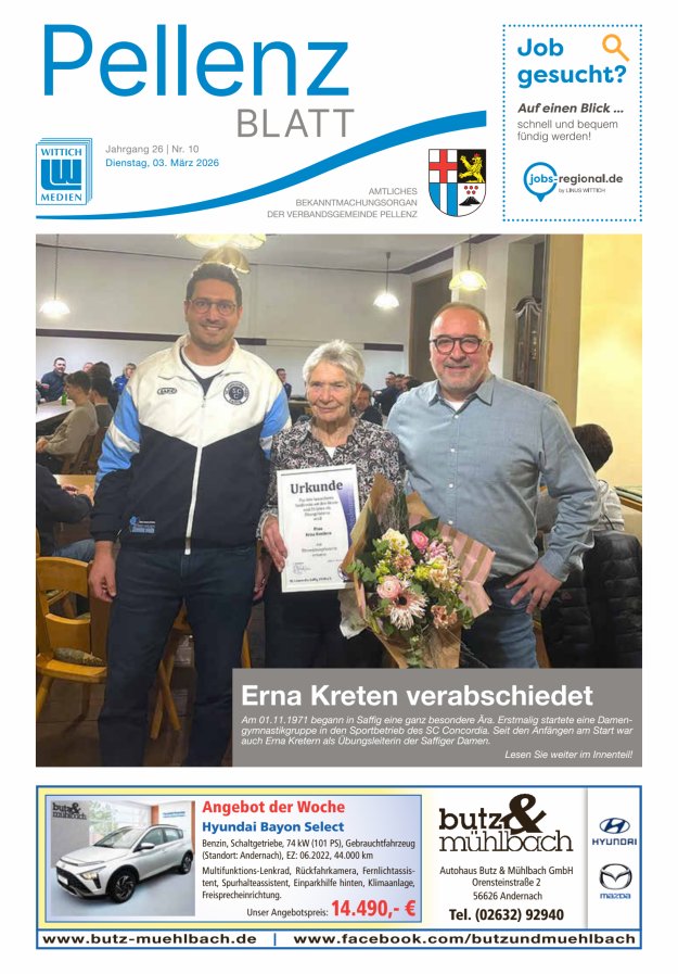 Pellenzblatt Titelblatt 10/2026