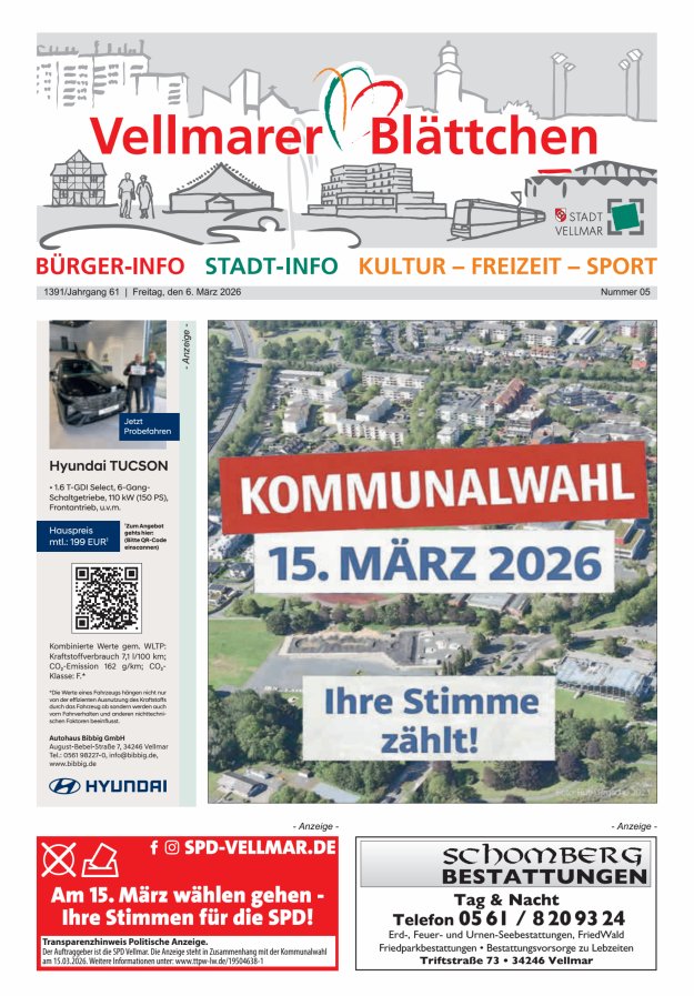 Vellmarer Blättchen Titelblatt 05/2026