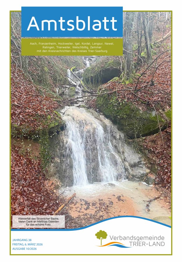 Amtsblatt VG Trier-Land Titelblatt 10/2026