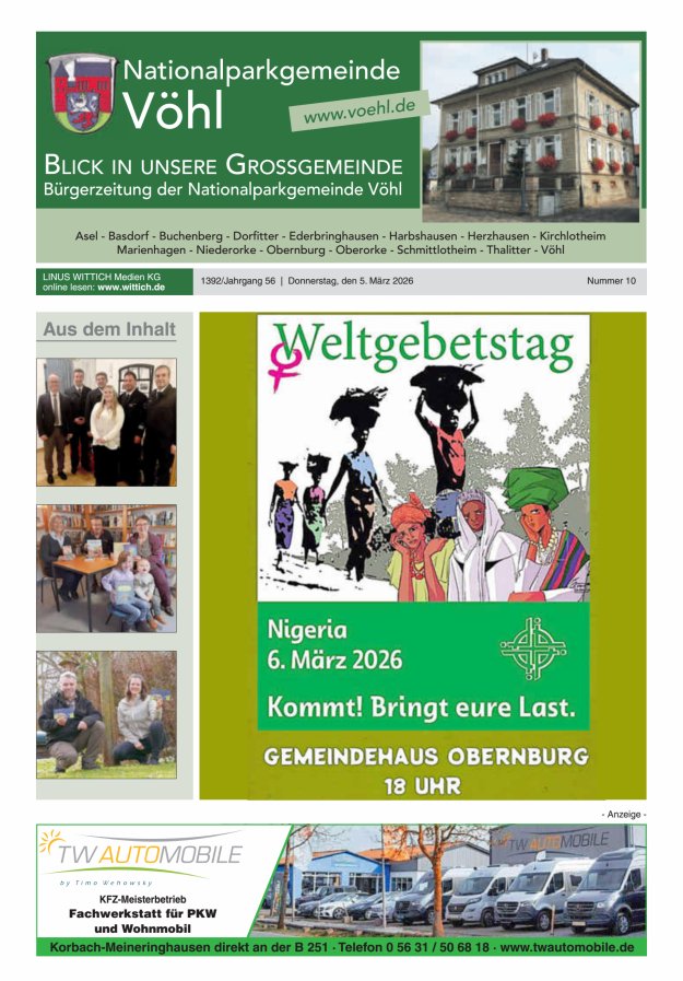 Blick in unsere Grossgemeinde Titelblatt 10/2026