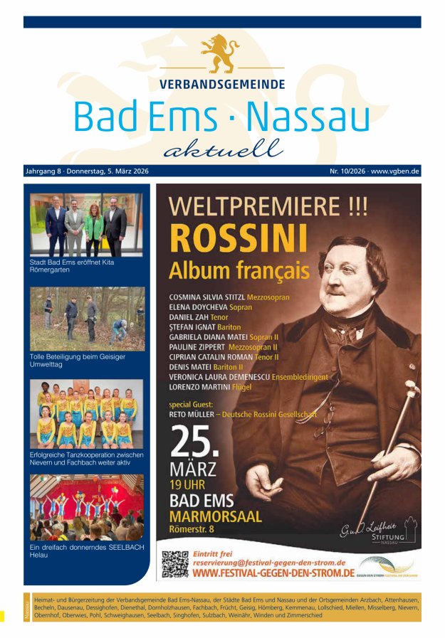 Bad Ems-Nassau aktuell Ausgabe Nassau Titelblatt 09/2026