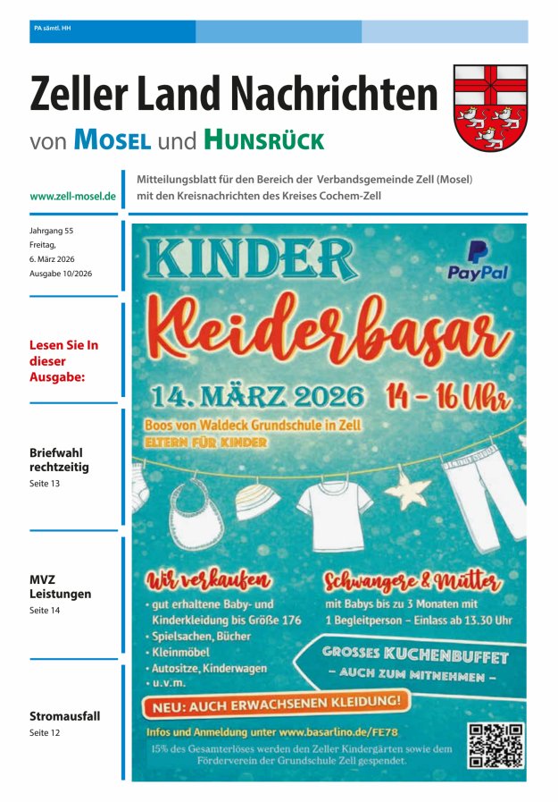 Zeller Land Nachrichten Titelblatt 10/2026