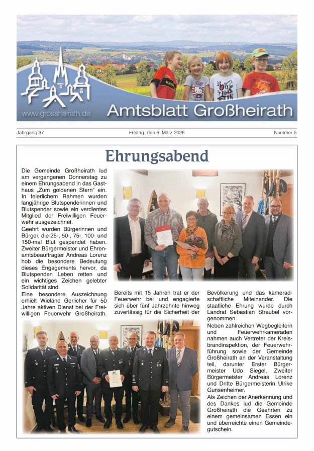 Amtsblatt Großheirath Titelblatt 05/2026