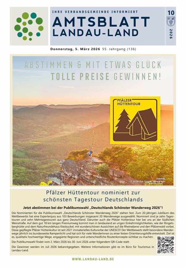 Amtsblatt VG Landau-Land Titelblatt 10/2026