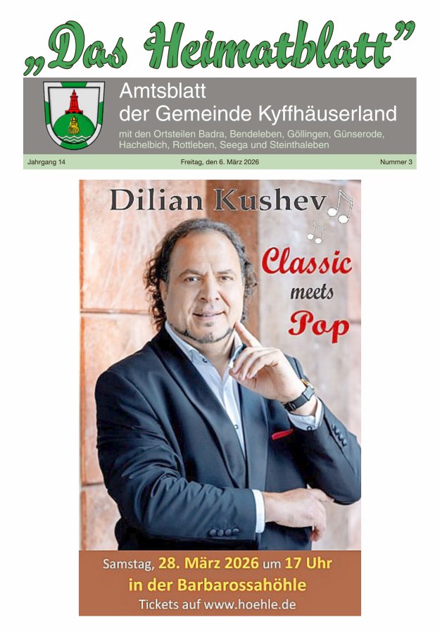 Das Heimatblatt Titelblatt 03/2026