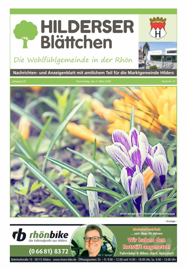 Hilderser Blättchen Titelblatt 10/2026