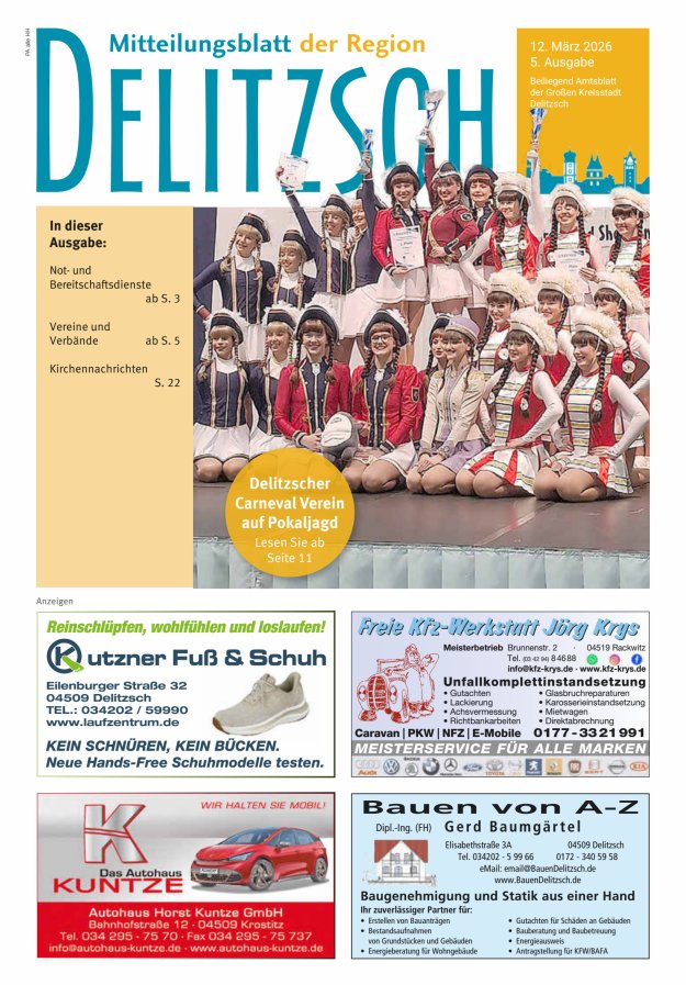 Mitteilungsblatt der Region Delitzsch Titelblatt 05/2026