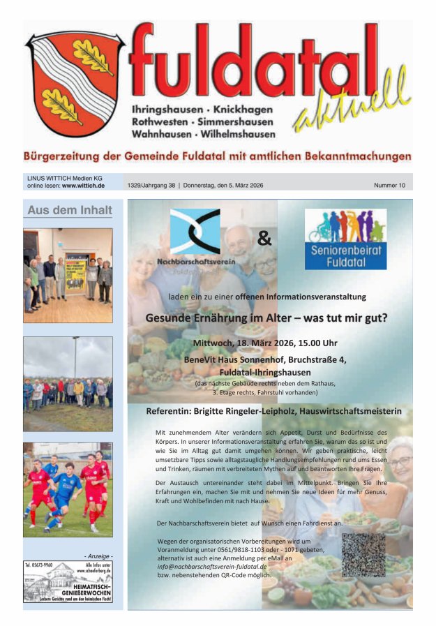 Fuldatal aktuell Titelblatt 10/2026