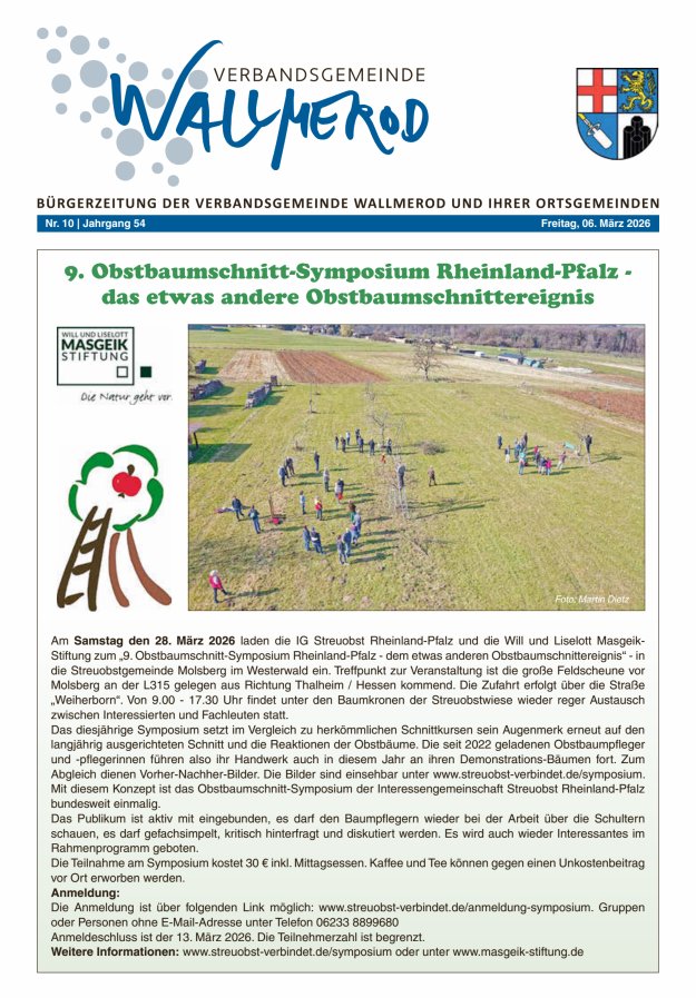 Wir über uns - Verbandsgemeinde Wallmerod Titelblatt 10/2026