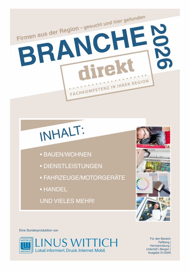 Branchenverzeichnis für Faßberg Hermannsburg u Unterlüß Titelblatt 01/2026