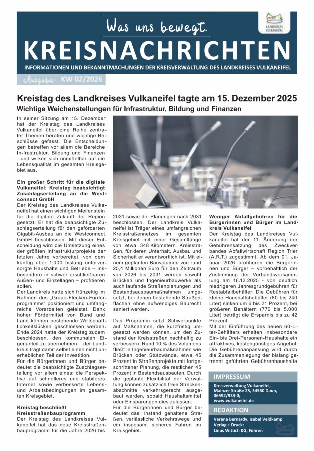 Kreisnachrichten Titelblatt 02/2026
