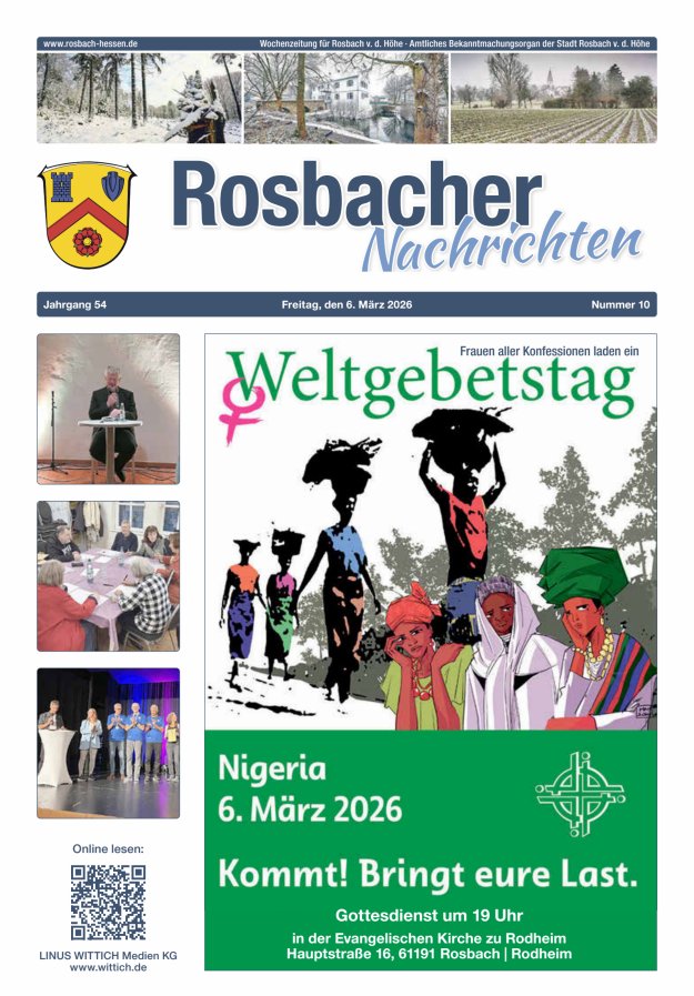 Rosbacher Nachrichten Titelblatt 10/2026