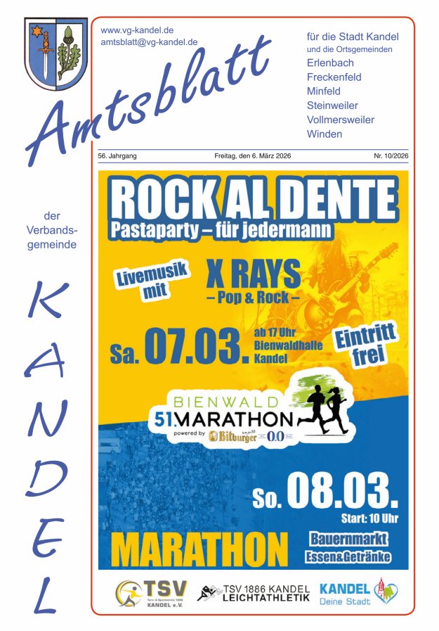 Amtsblatt VG Kandel Titelblatt 10/2026
