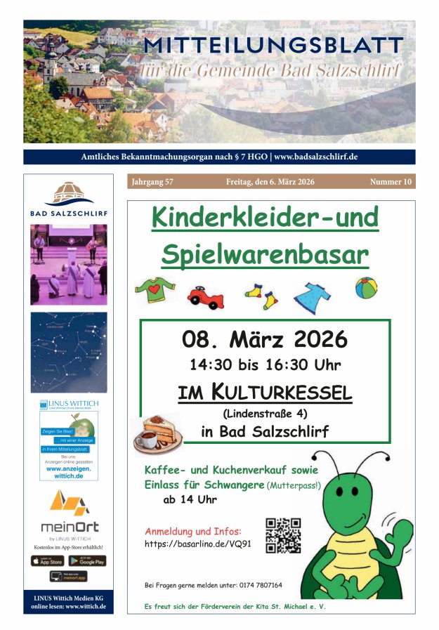 Amtliches Bekanntmachungsorgan der Gemeinde Bad Salzschlirf Titelblatt 10/2026