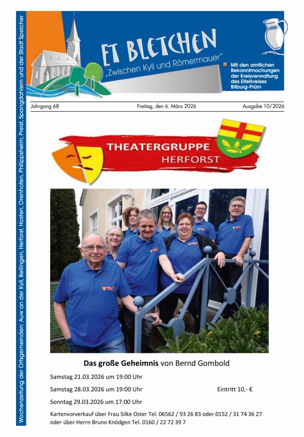 Et Bletchen VG Speicher Titelblatt 10/2026