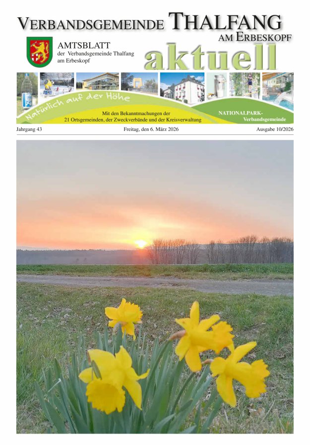 Thalfang aktuell - Amtsblatt VG Thalfang Titelblatt 10/2026