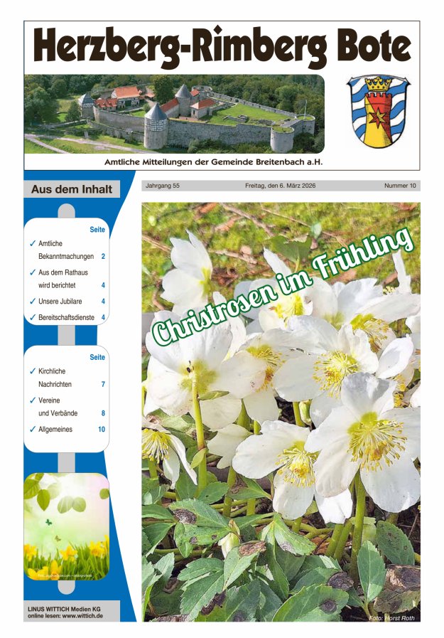 Herzberg-Rimberg Bote Titelblatt 10/2026