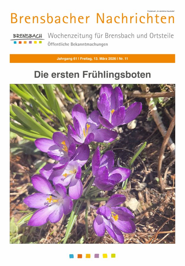 Brensbacher Nachrichten Titelblatt 11/2026