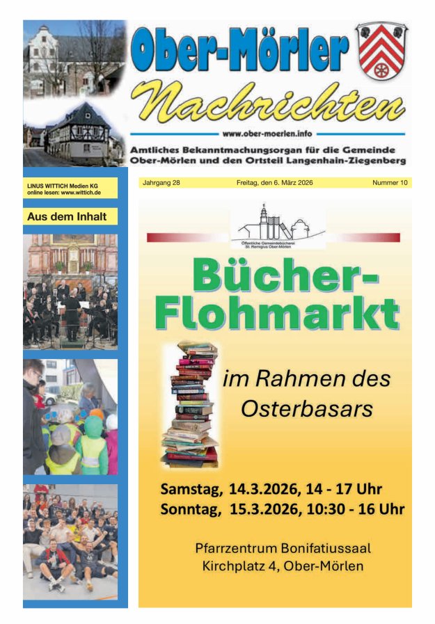 Ober-Mörler Nachrichten Titelblatt 10/2026
