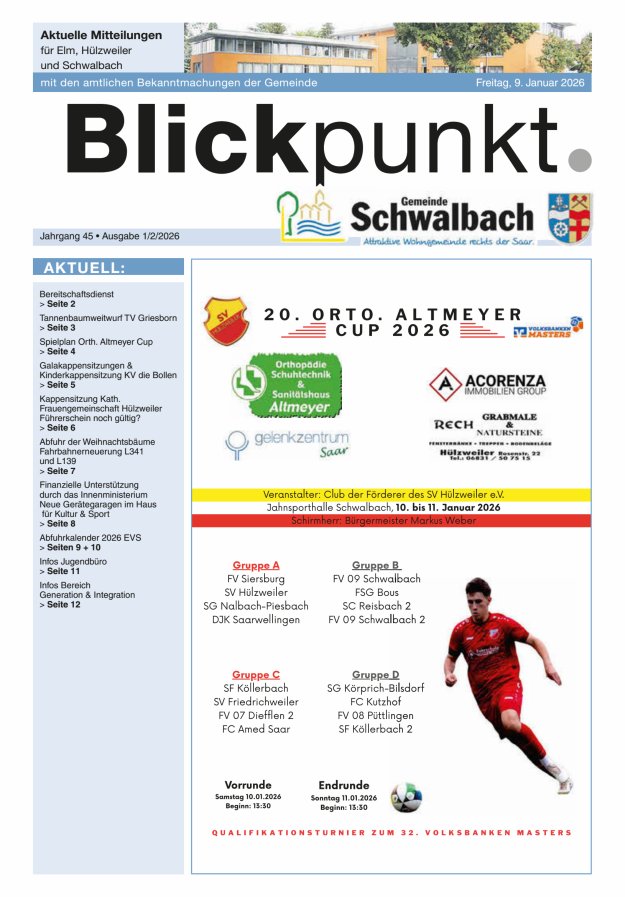 Blickpunkt Schwalbach Titelblatt 02/2026