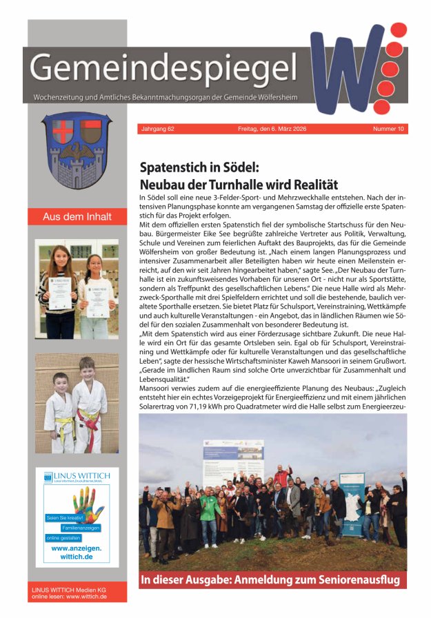 Der Gemeindespiegel Titelblatt 10/2026