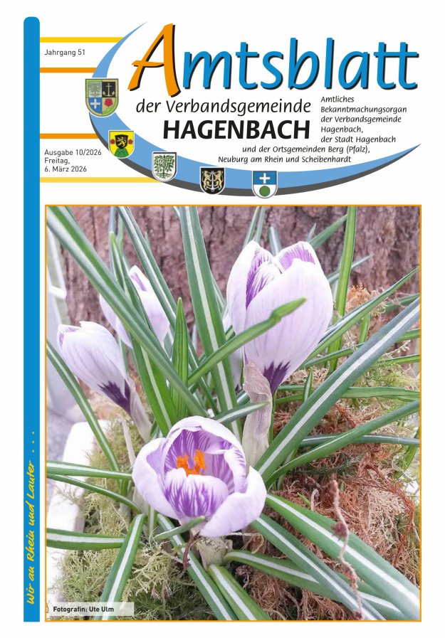 Amtsblatt der VG Hagenbach Titelblatt 10/2026