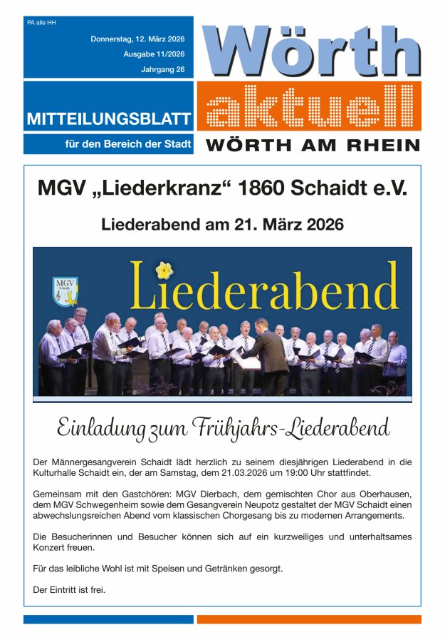 Wörth aktuell Titelblatt 11/2026
