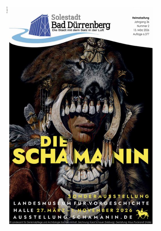 Stadt Bad Dürrenberg Heimatzeitung mit den Ortschaften Titelblatt 02/2026