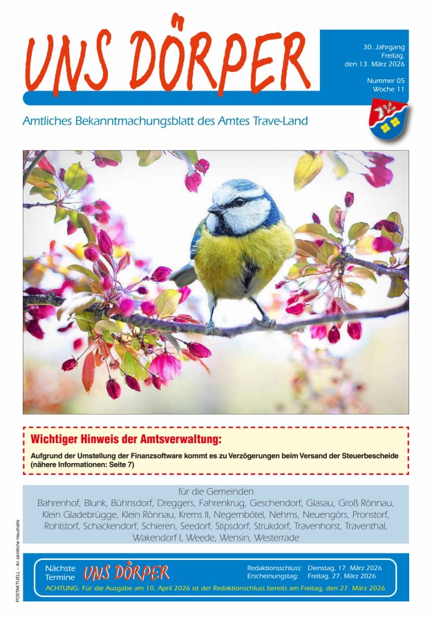 Uns Dörper Titelblatt 05/2026