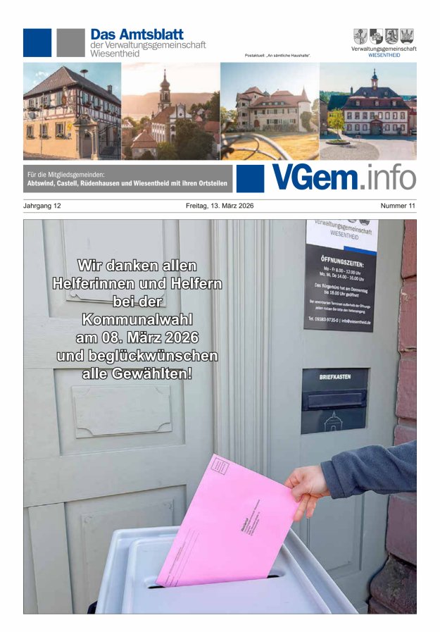 Wiesentheid Titelblatt 11/2026