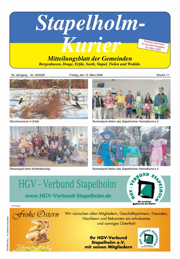 Stapelholm-Kurier Titelblatt 03/2026